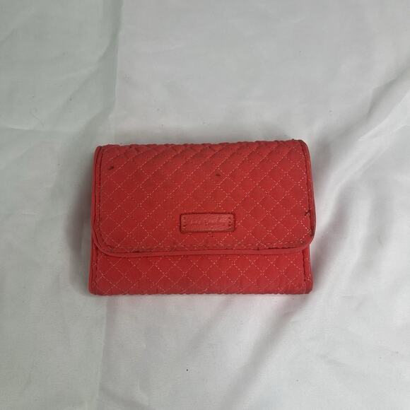Vera Bradley Neon Orange Trifold Quilted Wallet, casual, classic, functional - Picture 1 of 11